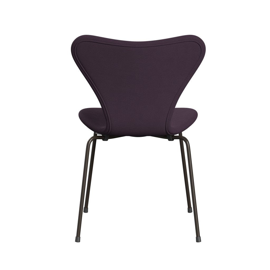 Fritz Hansen 3107 Židle plné čalounění, Brown Bronz/Capture Violet Dark