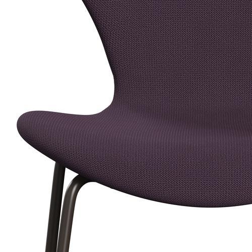 Fritz Hansen 3107 Židle plné čalounění, Brown Bronz/Capture Violet Dark