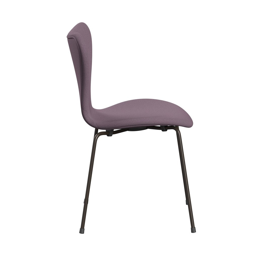 Fritz Hansen 3107 Chair Full Upholstery, Brown Bronze/Capture Violet/Brown