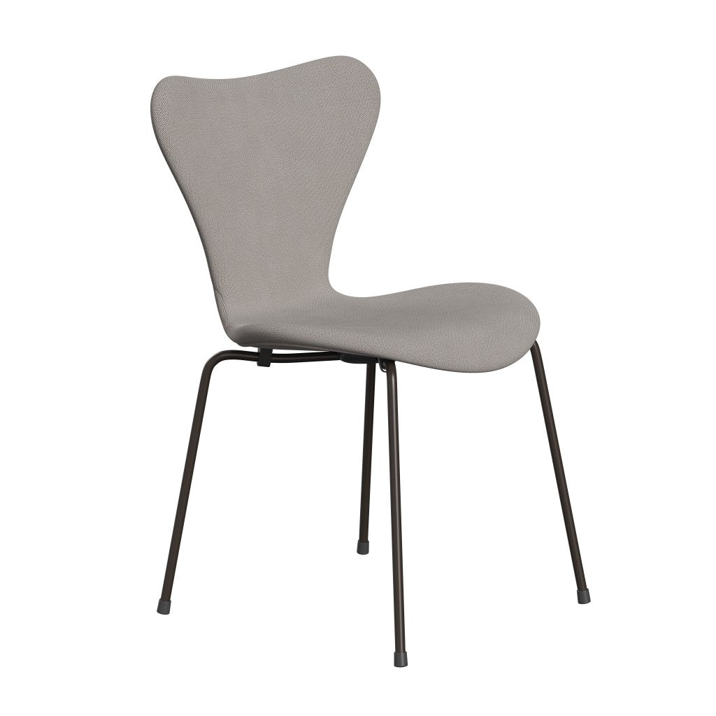 Fritz Hansen 3107 Chair Full Upholstery, Brown Bronze/Capture Warm Grey Light