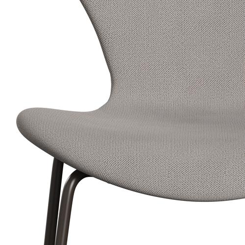 Fritz Hansen 3107 Chair Full Upholstery, Brown Bronze/Capture Warm Grey Light