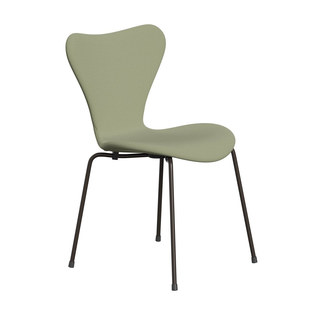 Fritz Hansen 3107 židle plné čalounění, Brown Bronz/Capture Soft Green