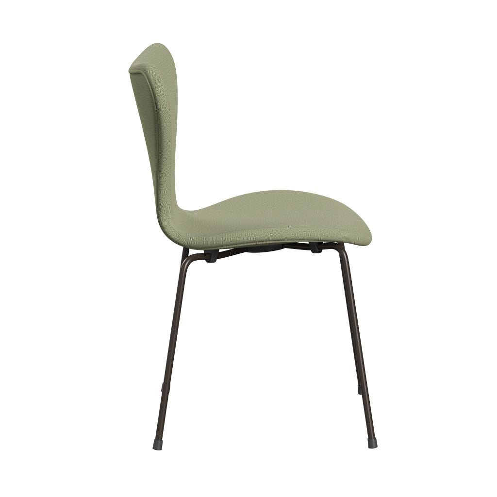 Fritz Hansen 3107 Chair Full Upholstery, Brown Bronze/Capture Soft Green