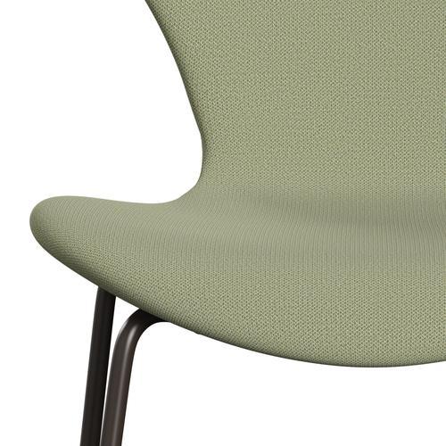 Fritz Hansen 3107 židle plné čalounění, Brown Bronz/Capture Soft Green