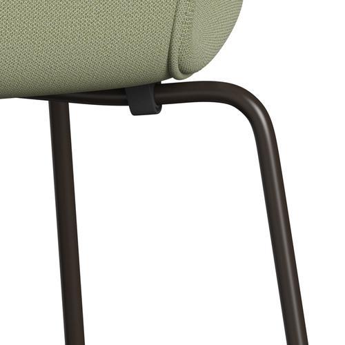 Fritz Hansen 3107 židle plné čalounění, Brown Bronz/Capture Soft Green