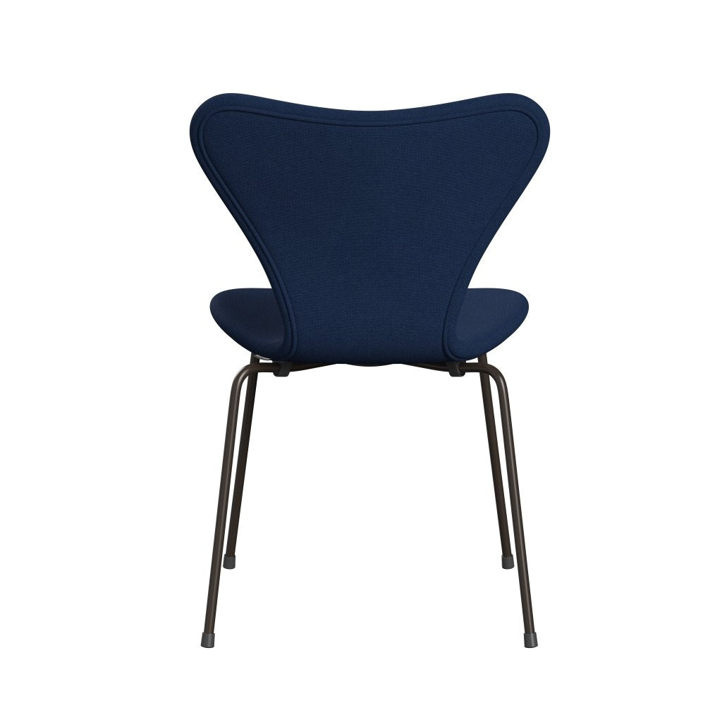 Fritz Hansen 3107 Židle plné čalounění, Brown Bronze/Christianshavn Blue Uni