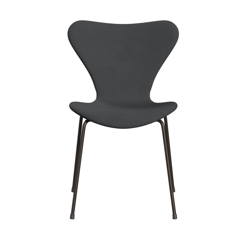 Fritz Hansen 3107 židle plné čalounění, hnědý bronz/Christianshavn Grey Plain