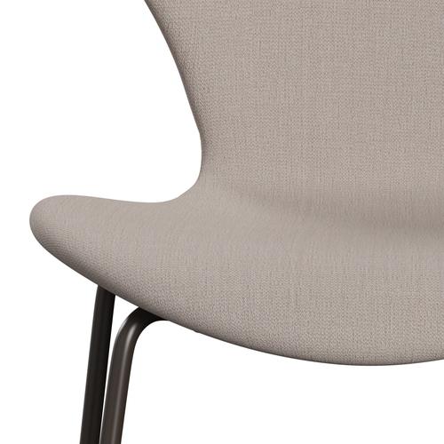 Fritz Hansen 3107 Židle plné čalounění, Brown Bronze/Christianshavn Light Beige