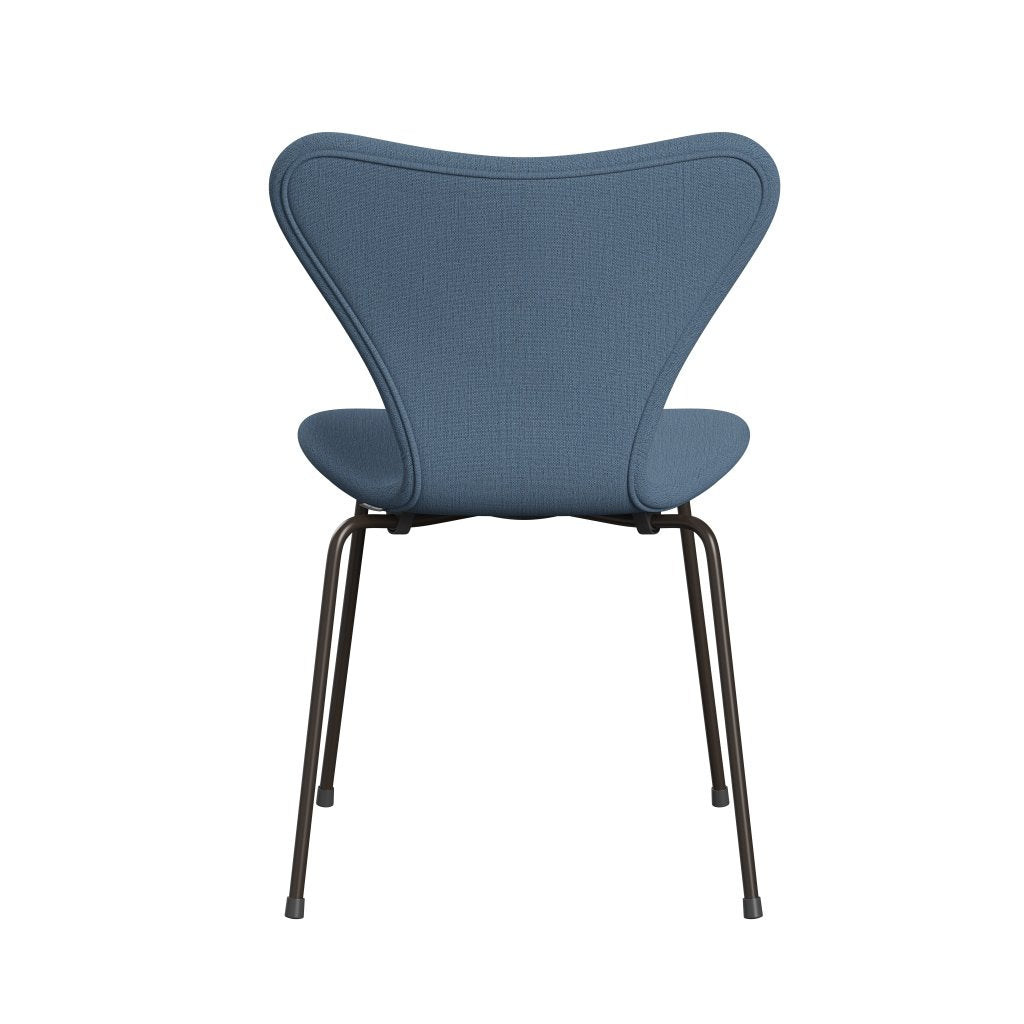 Fritz Hansen 3107 Židle plné čalounění, hnědý bronz/Christianshavn Light Blue