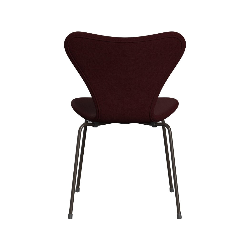 Fritz Hansen 3107 Židle plné čalounění, Brown Bronze/Christianshavn Red