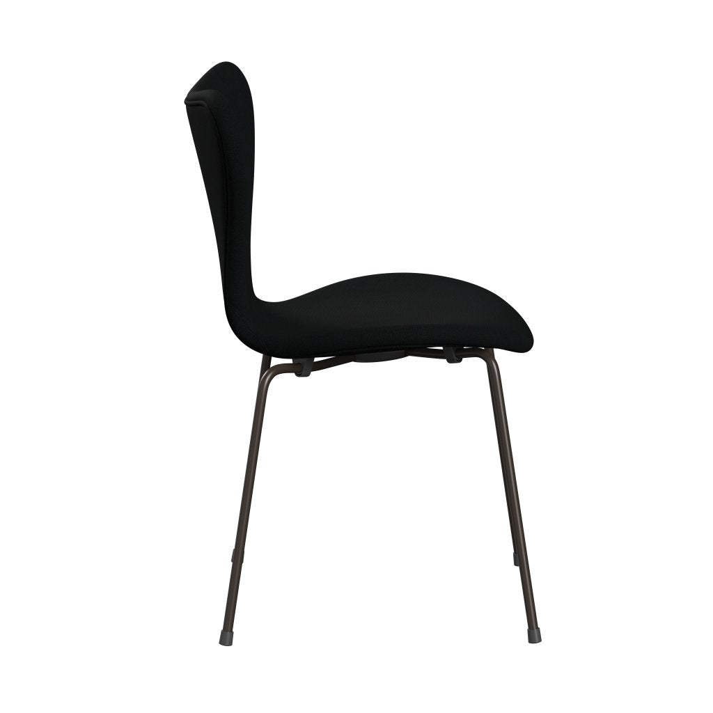 Fritz Hansen 3107 Židle plné čalounění, Brown Bronze/Christianshavn Black Uni