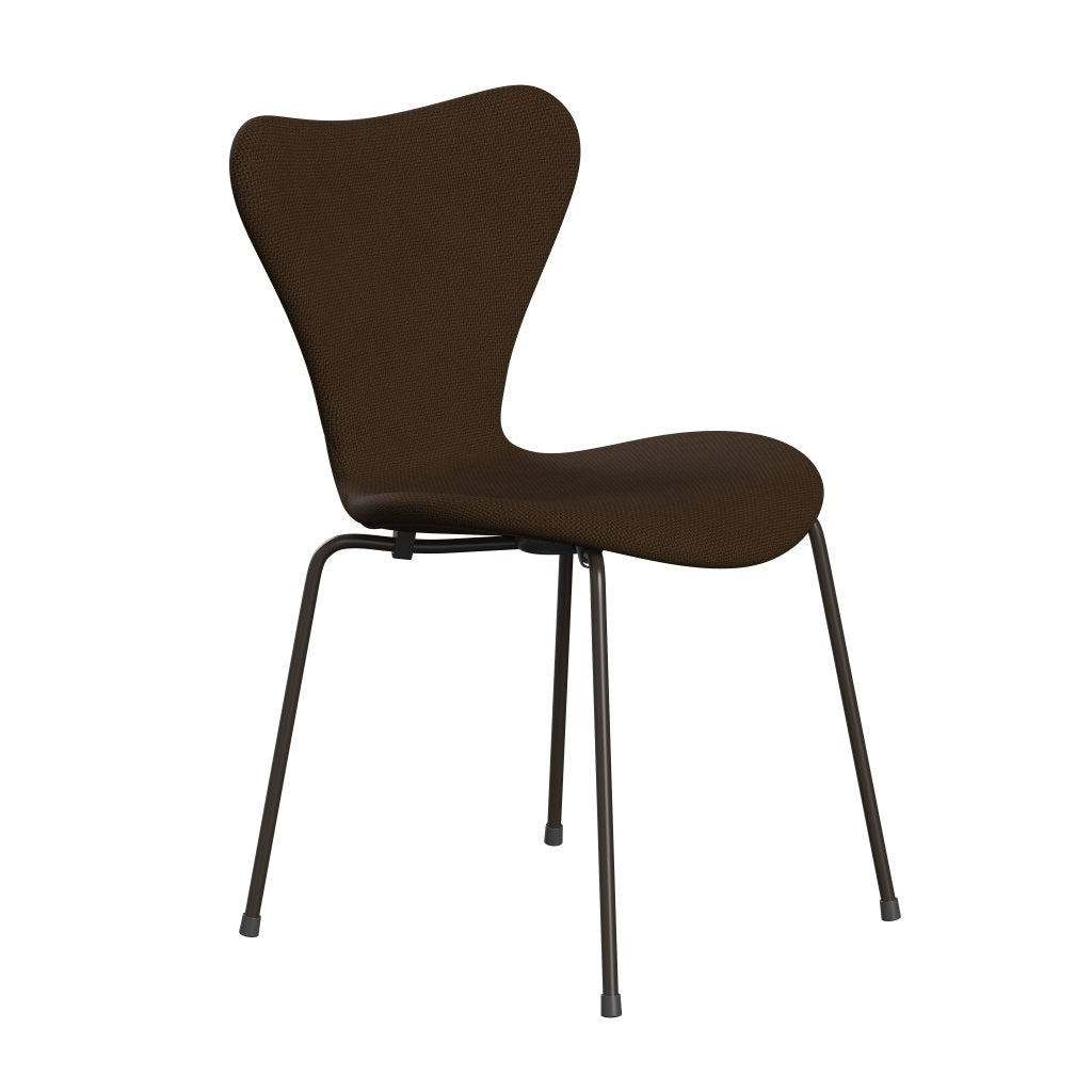 Fritz Hansen 3107 židle plné čalounění, hnědý bronz/diablo kaštan