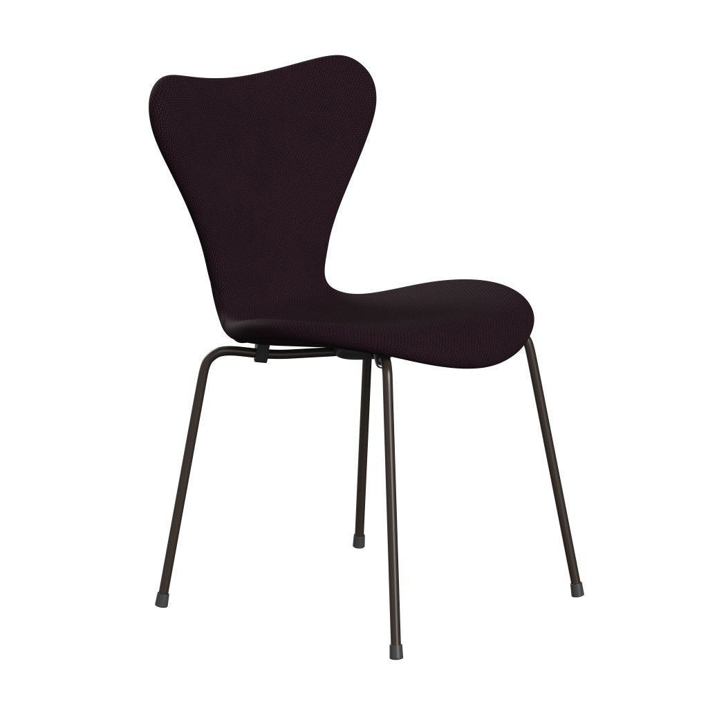 Fritz Hansen 3107 Chair Full Upholstery, Brown Bronze/Diablo Plum