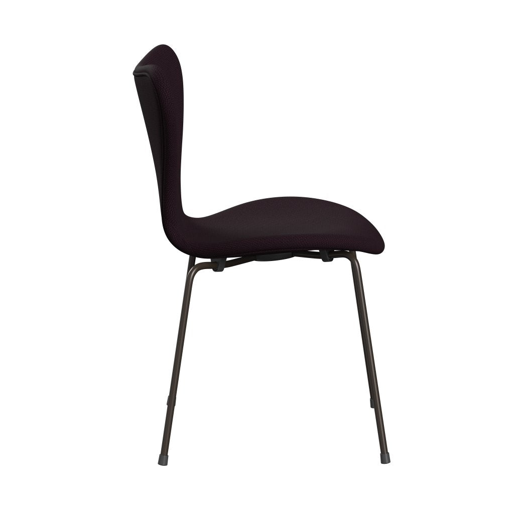 Fritz Hansen 3107 Chair Full Upholstery, Brown Bronze/Diablo Plum