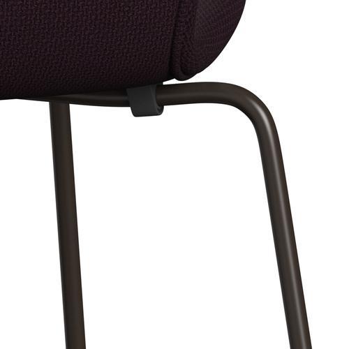 Fritz Hansen 3107 Židle plné čalounění, Brown Bronz/Diablo Plum