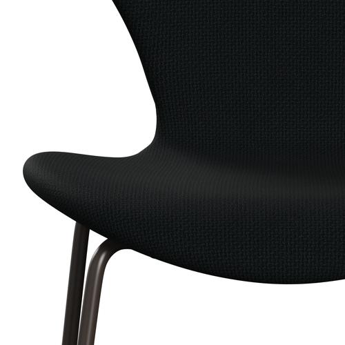 Fritz Hansen 3107 židle plné čalounění, hnědý bronz/diablo černá