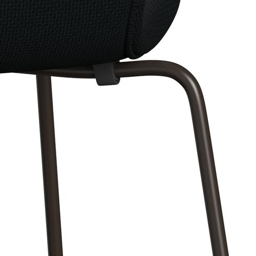 Fritz Hansen 3107 Chair Full Upholstery, Brown Bronze/Diablo Black