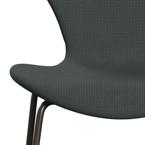 Fritz Hansen 3107 Chair Full Upholstery, Brown Bronze/Diablo Steel Grey