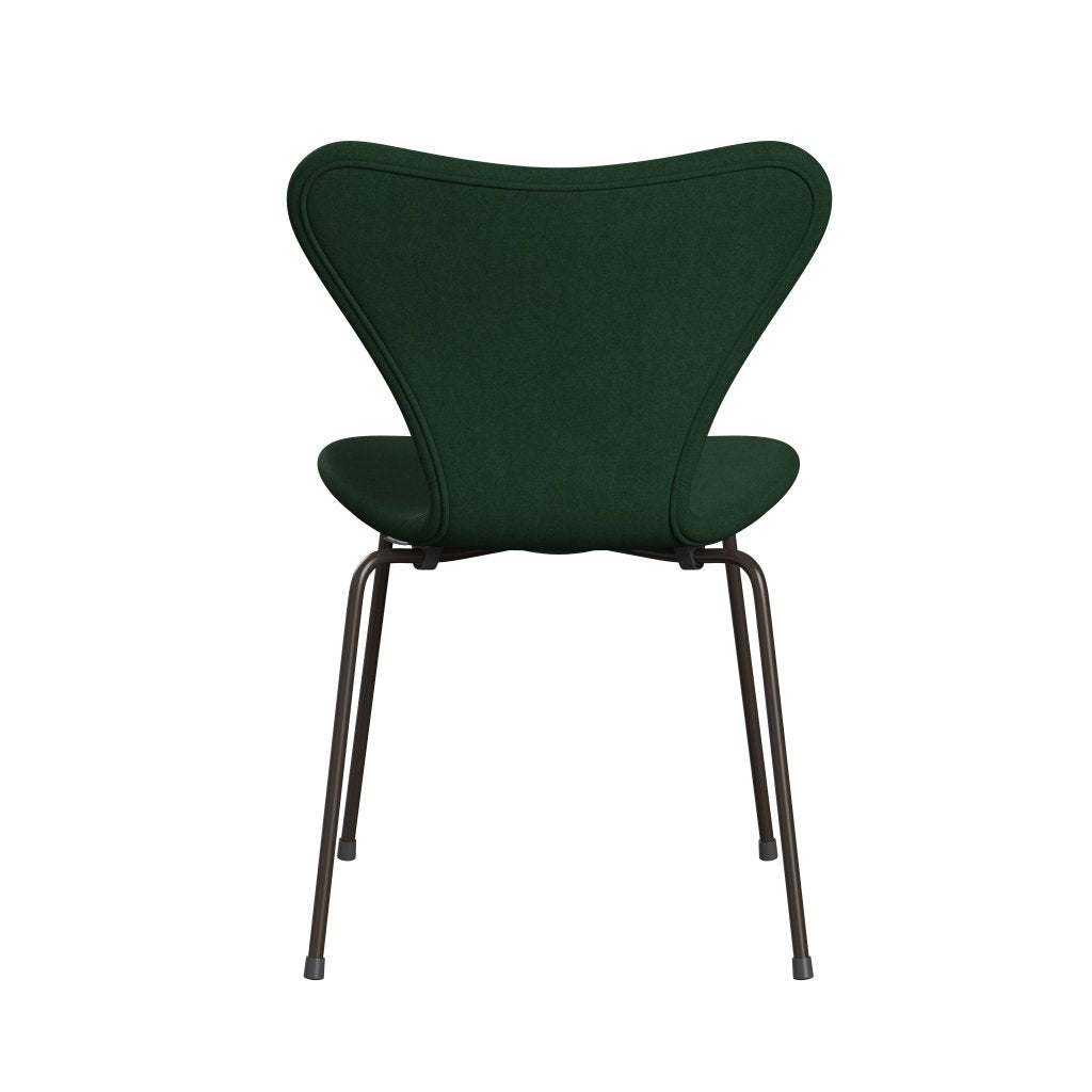 Fritz Hansen 3107 Židle plné čalounění, Brown Bronze/Divina Dark Green (Div876)