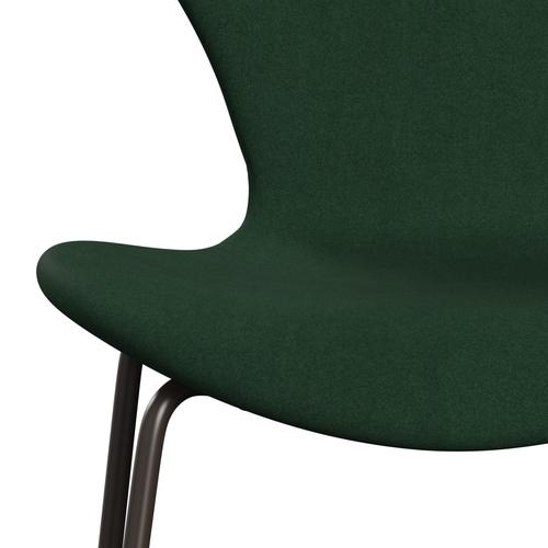 Fritz Hansen 3107 Židle plné čalounění, Brown Bronze/Divina Dark Green (Div876)