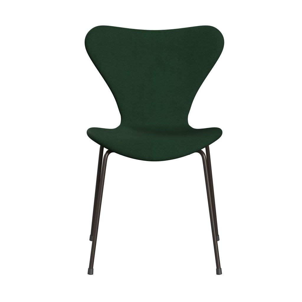 Fritz Hansen 3107 Židle plné čalounění, Brown Bronze/Divina Dark Green (Div876)