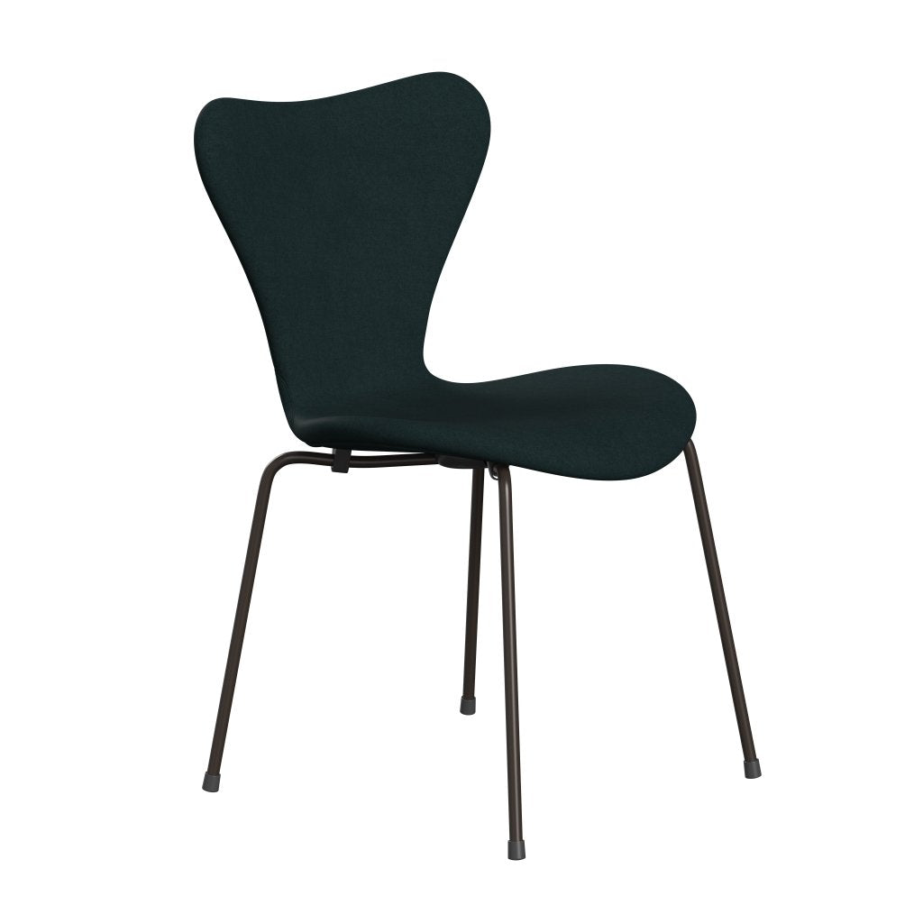 Fritz Hansen 3107 Židle plné čalounění, Brown Bronze/Divina Dark Green (Div886)