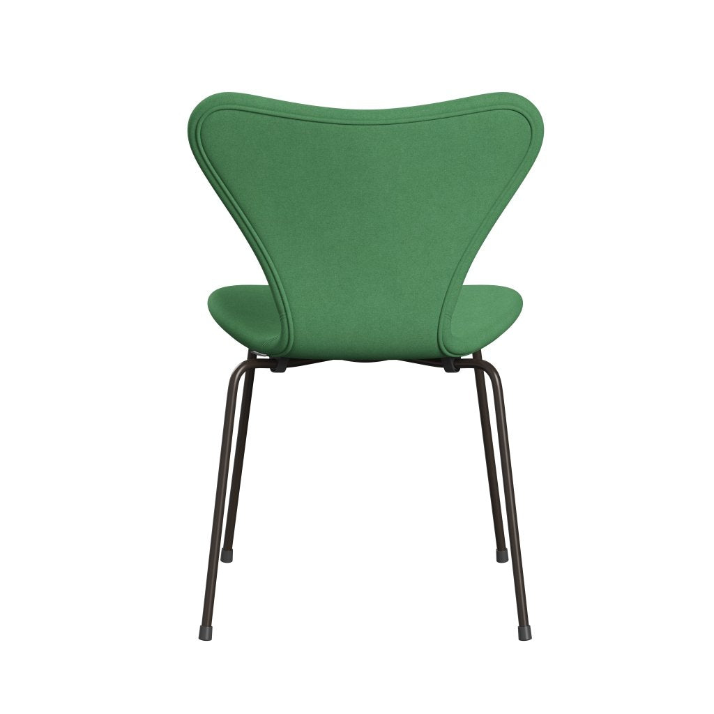 Fritz Hansen 3107 Židle plné čalounění, Brown Bronz/Divina Green