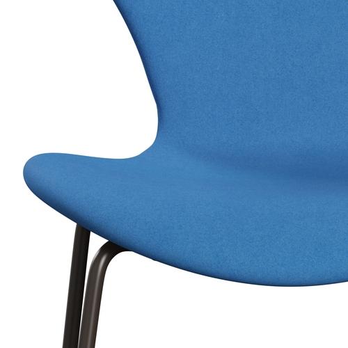 Fritz Hansen 3107 židle plné čalounění, Brown Bronze/Divina Light Blue (Div742)