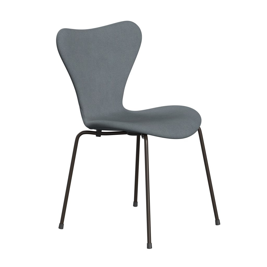 Fritz Hansen 3107 Chair Full Upholstery, Brown Bronze/Divina Light Grey