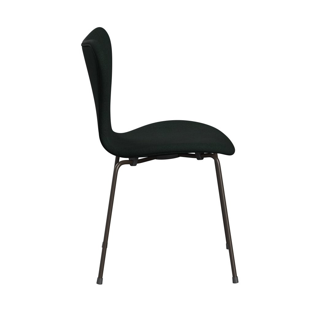 Fritz Hansen 3107 Chair Full Upholstery, Brown Bronze/Divina Charcoal