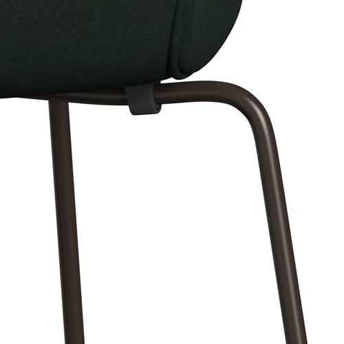 Fritz Hansen 3107 židle plné čalounění, Brown Bronze/Divina Charcoal