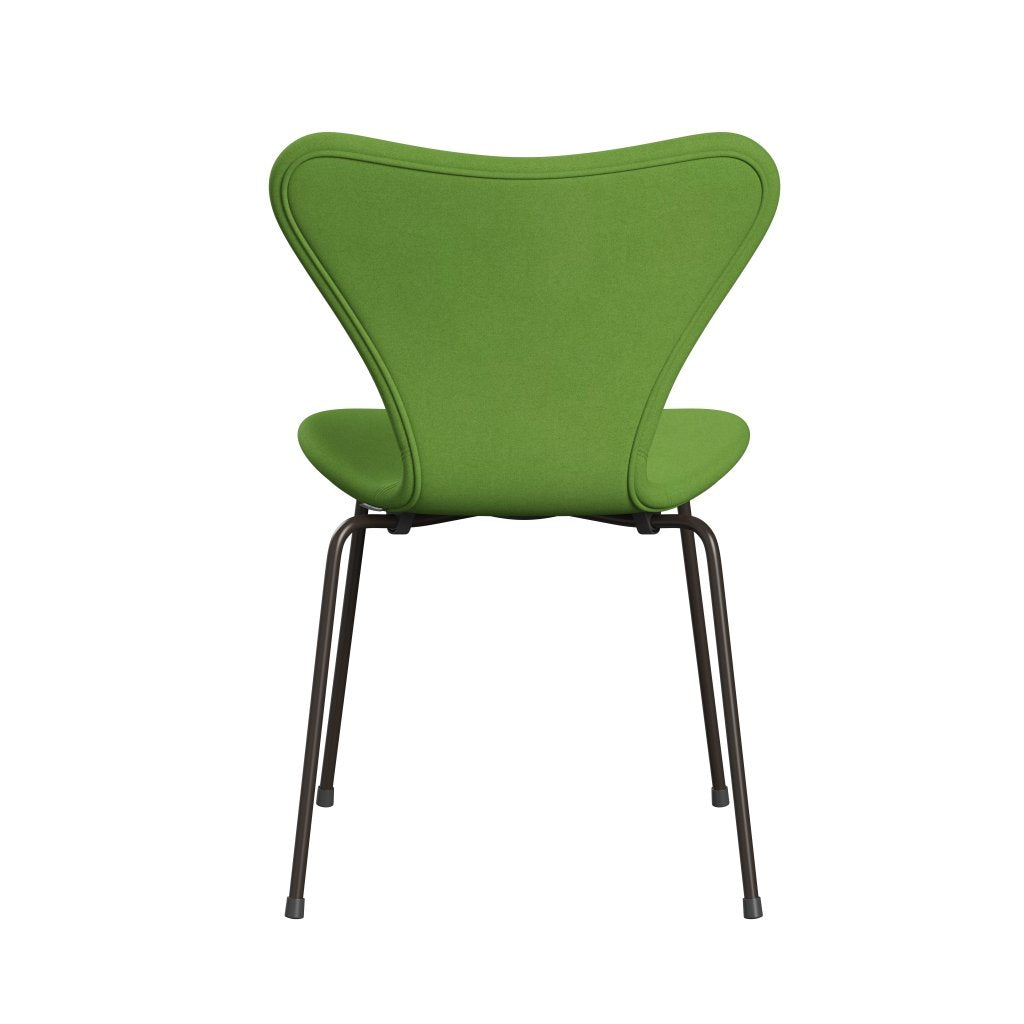 Fritz Hansen 3107 židle plné čalounění, hnědé bronzové/divina Lime Light