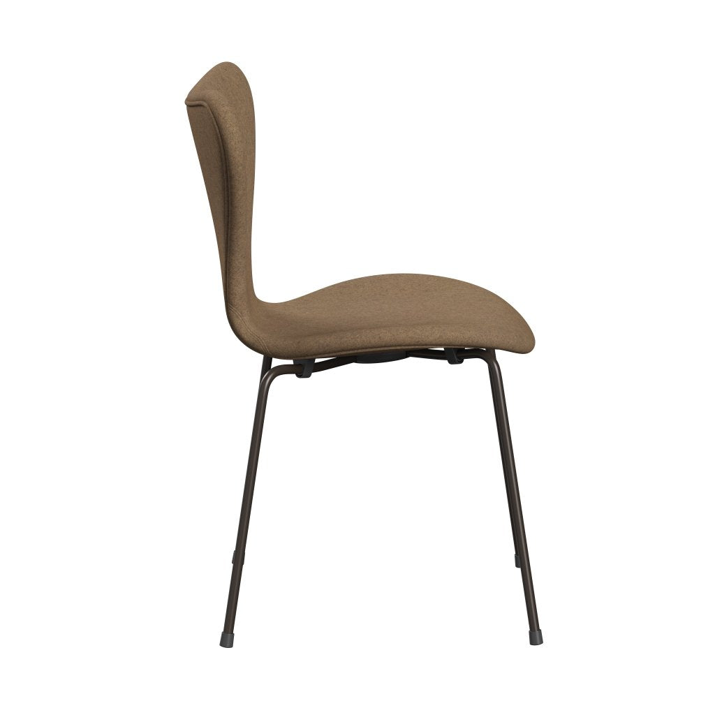 Fritz Hansen 3107 židle plné čalounění, Brown Bronze/Divina MD Café Latte