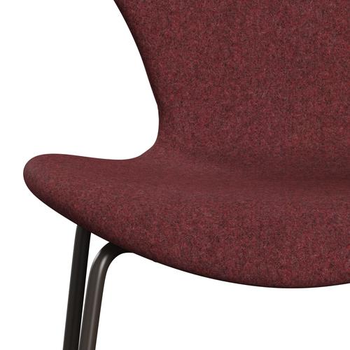 Fritz Hansen 3107 Chair Full Upholstery, Brown Bronze/Divina Md Heather