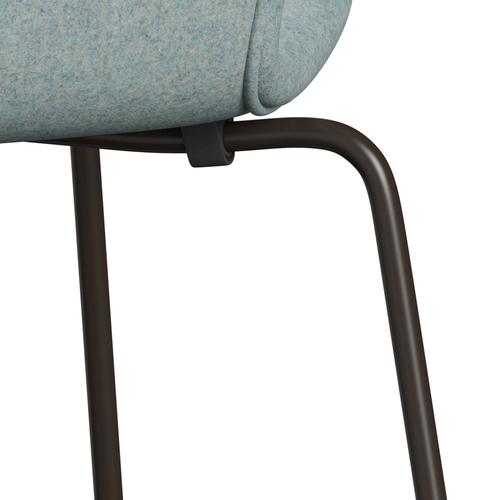 Fritz Hansen 3107 Chair Full Upholstery, Brown Bronze/Divina Md Mint