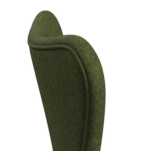 Fritz Hansen 3107 Chair Full Upholstery, Brown Bronze/Divina Md Winter Green