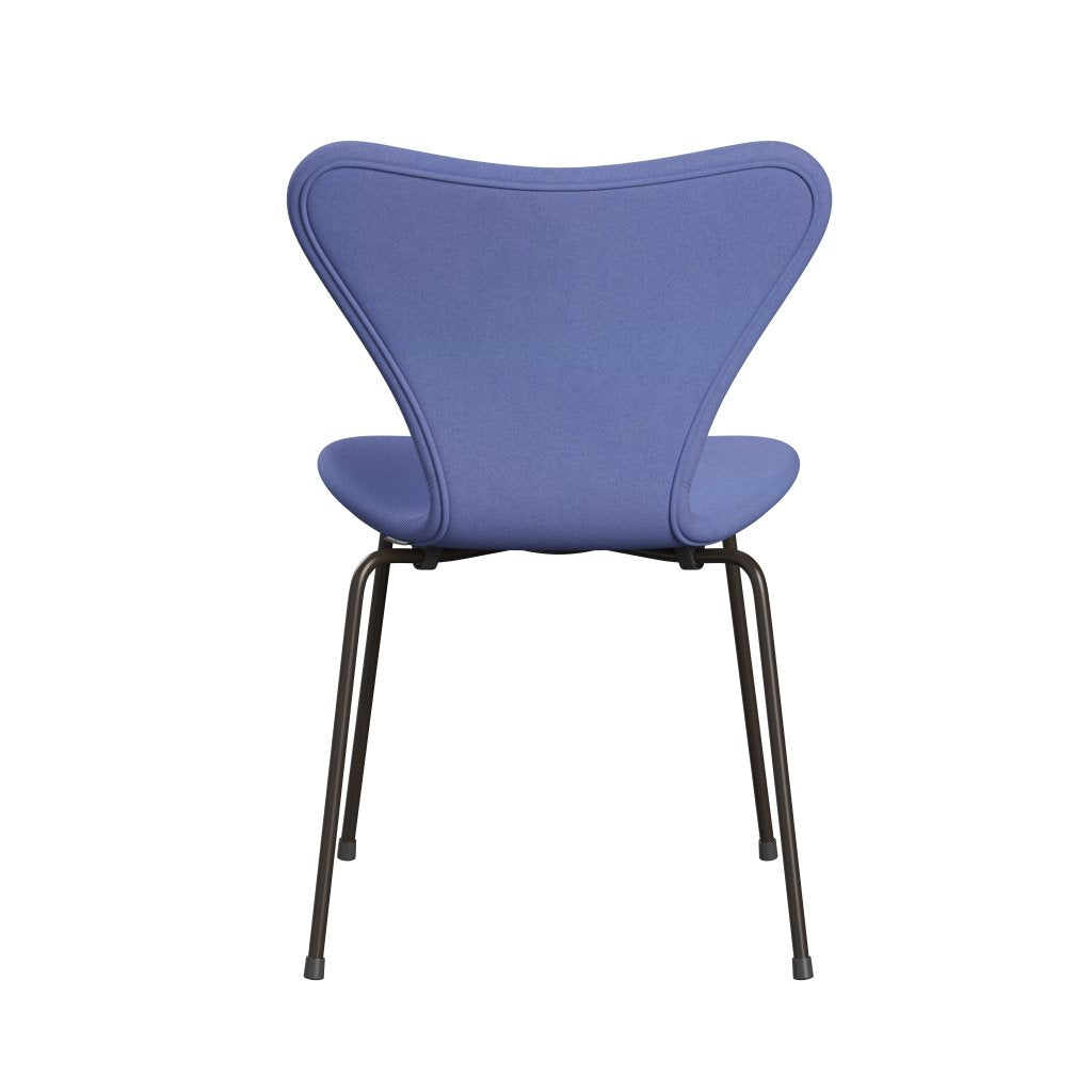 Fritz Hansen 3107 židle plné čalounění, hnědý bronz/divina pastel Blue