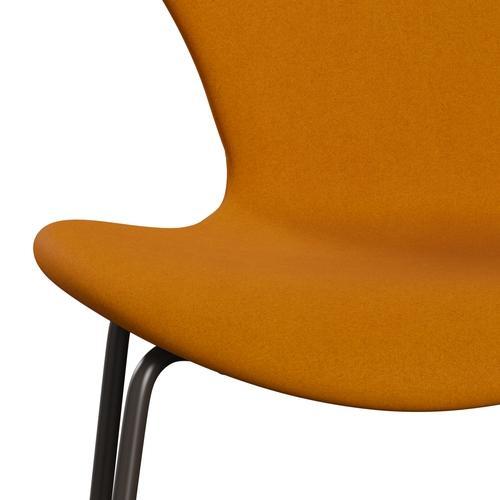 Fritz Hansen 3107 Chair Full Upholstery, Brown Bronze/Divina Mustard