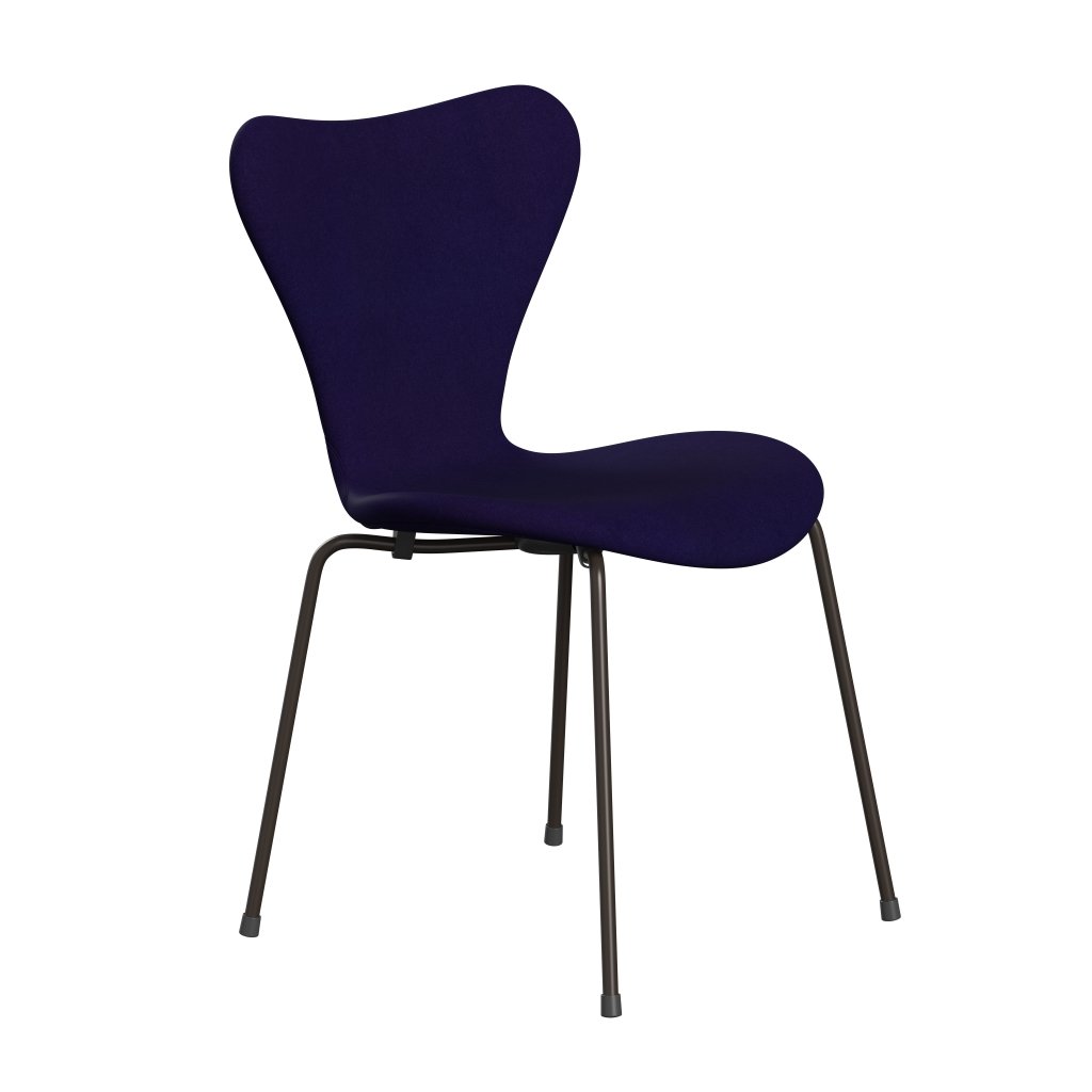 Fritz Hansen 3107 židle plné čalounění, Brown Bronze/Divina Violet Dark (Div692)