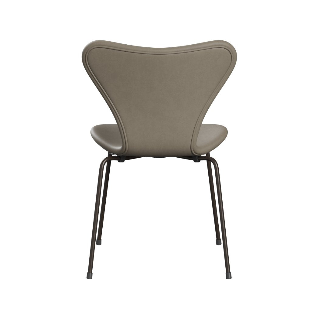 Fritz Hansen 3107 židle plné čalounění, hnědý bronz/základní světle šedá