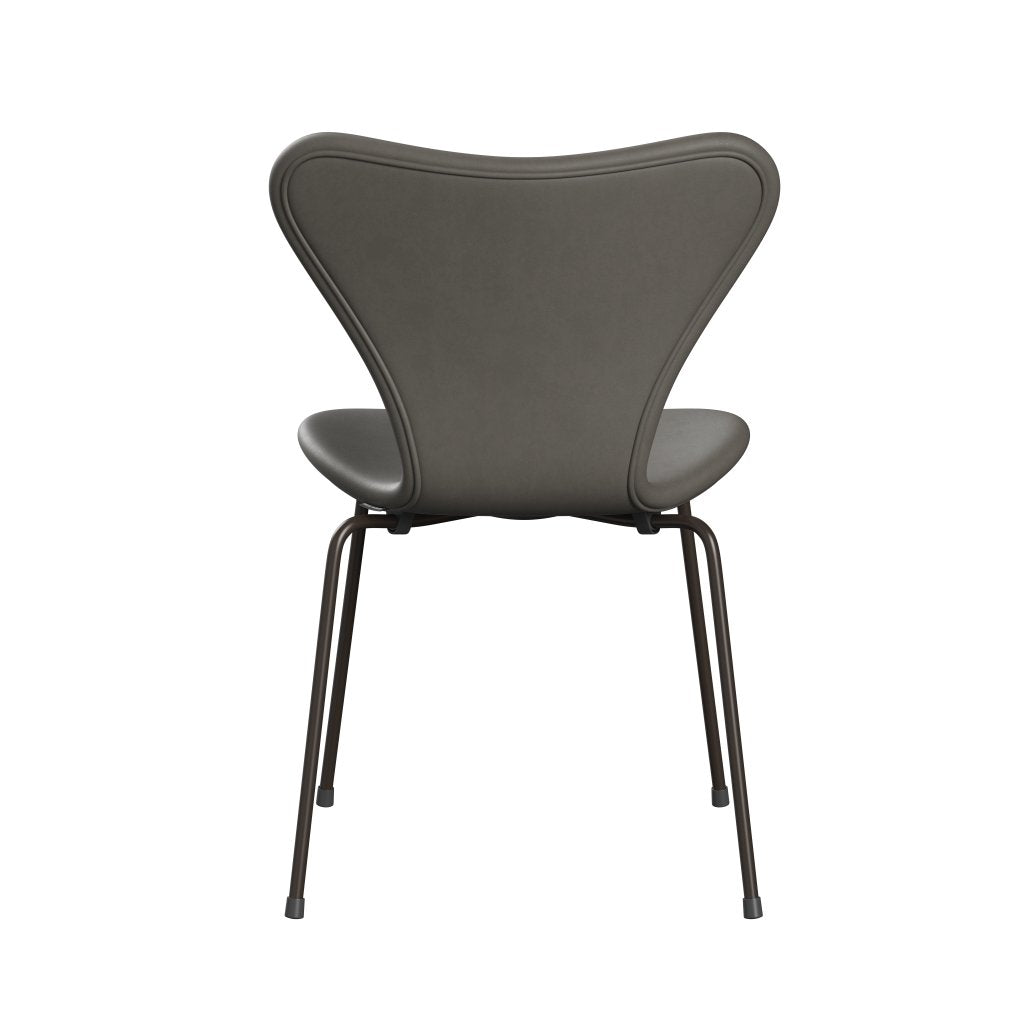 Fritz Hansen 3107 židle plné čalounění, hnědý bronz/základní láva