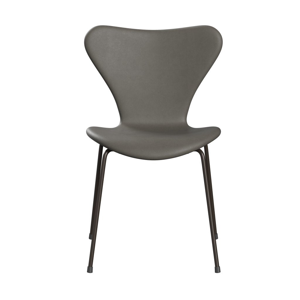 Fritz Hansen 3107 židle plné čalounění, hnědý bronz/základní láva