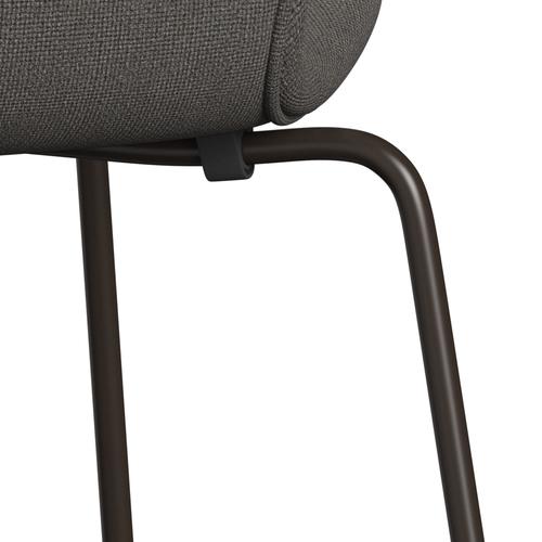 Fritz Hansen 3107 Chair Full Upholstery, Brown Bronze/Hallingdal Grey Dark