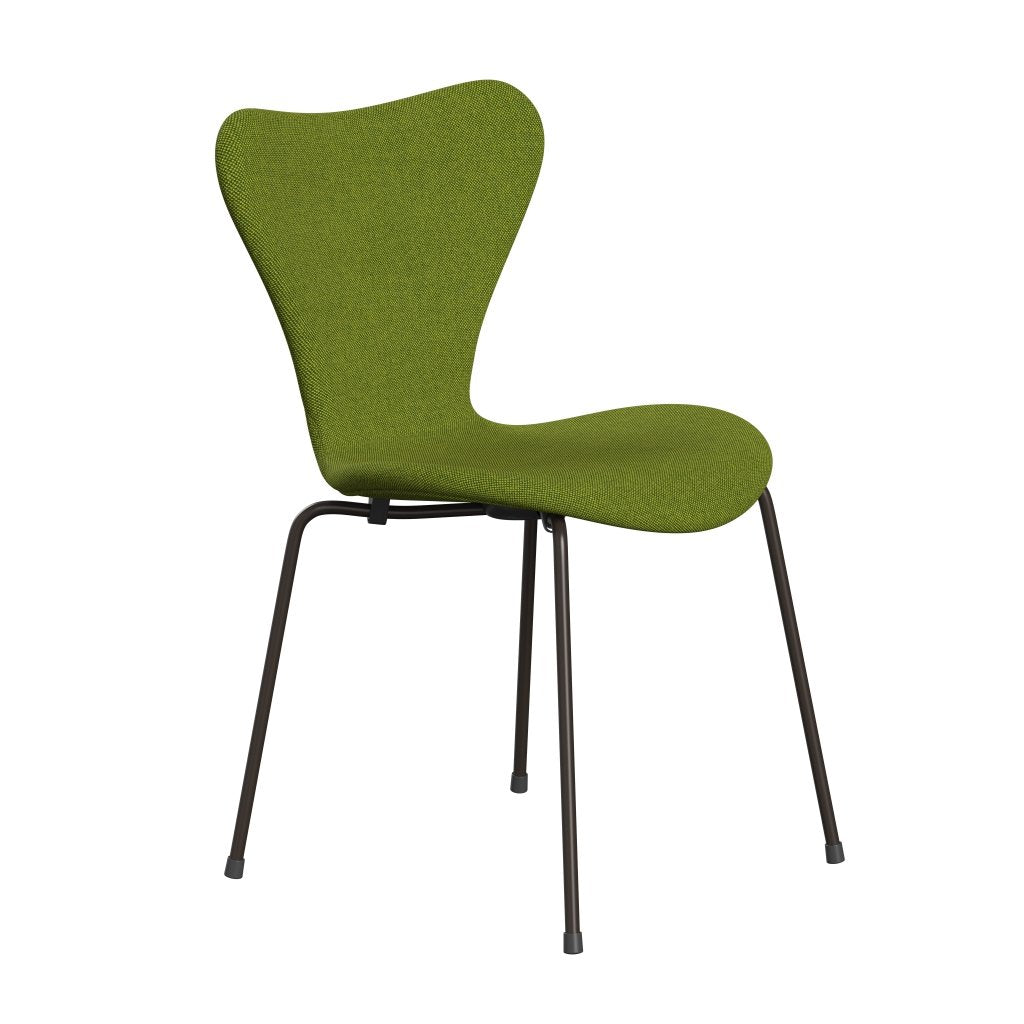 Fritz Hansen 3107 Chair Full Upholstery, Brown Bronze/Hallingdal Green