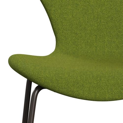 Fritz Hansen 3107 Chair Full Upholstery, Brown Bronze/Hallingdal Green