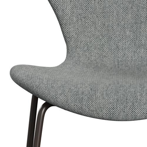 Fritz Hansen 3107 židle plné čalounění, hnědý bronz/hallingdal bílá šedá