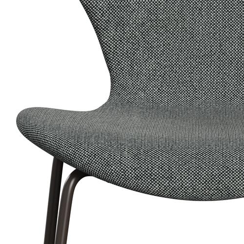 Fritz Hansen 3107 Chair Full Upholstery, Brown Bronze/Hallingdal White/Brown