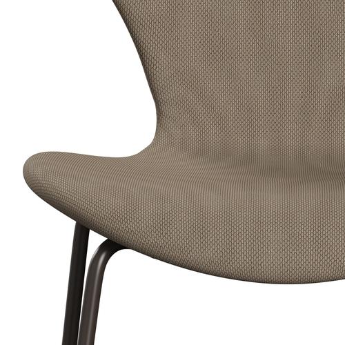 Fritz Hansen 3107 židle plné čalounění, Brown Bronz/Re Wool Beige/Natural