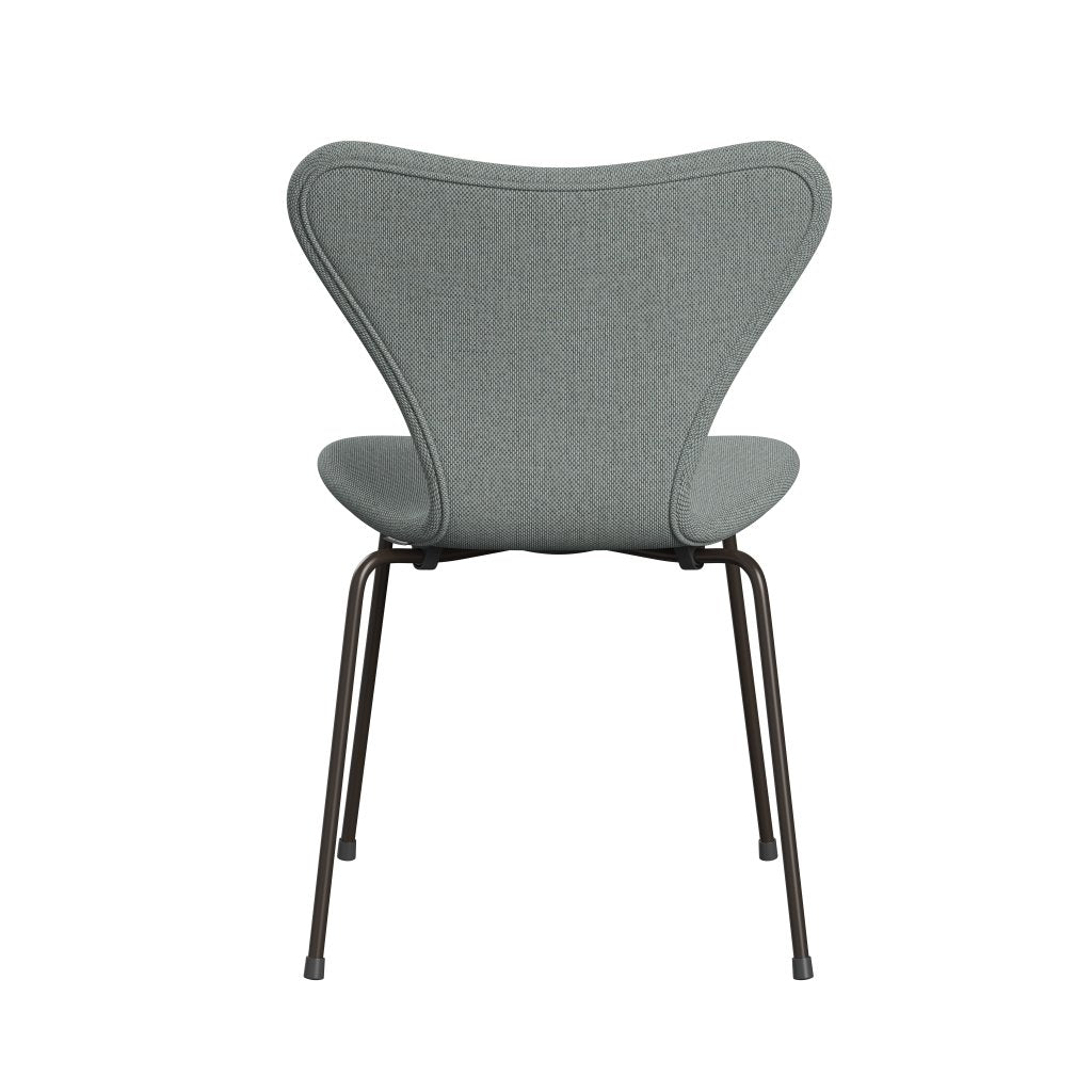 Fritz Hansen 3107 Chair Full Upholstery, Brown Bronze/Re Wool Pale Aqua