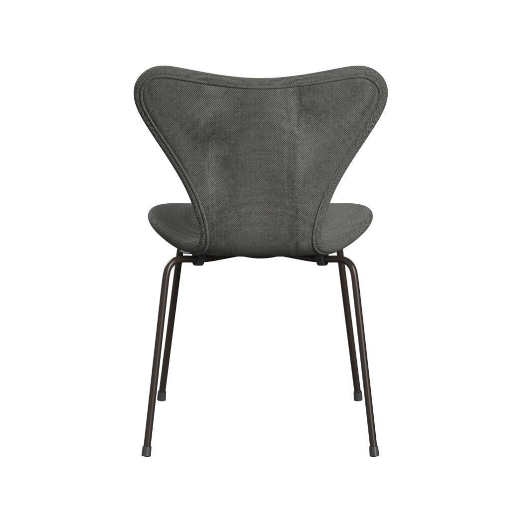 Fritz Hansen 3107 židle plné čalounění, hnědý bronz/re vlna Taupe/Natural